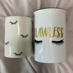 Makeup brush cups